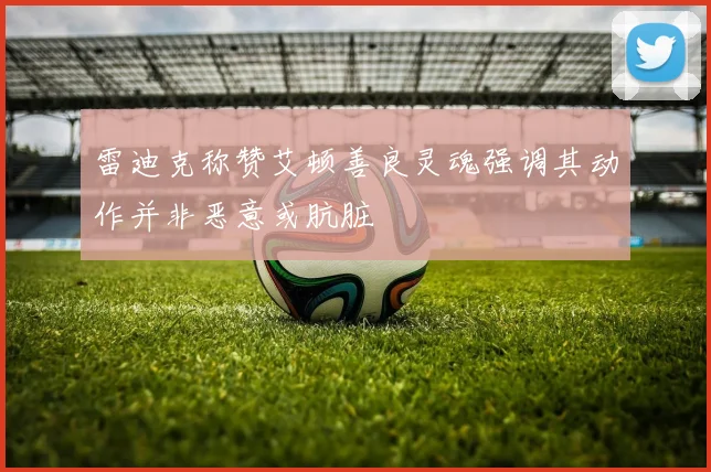 雷迪克称赞艾顿善良灵魂强调其动作并非恶意或肮脏